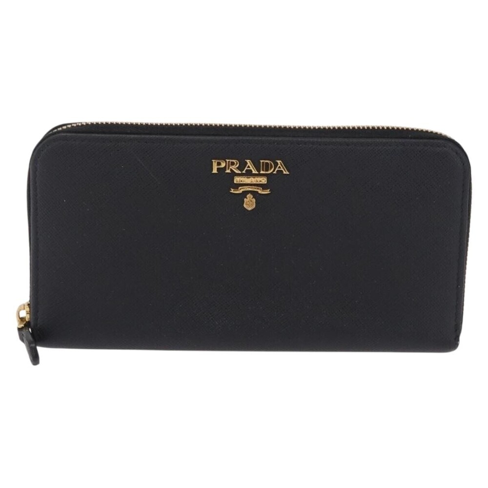 Prada Zip Around Tab Saffiano Leather Long